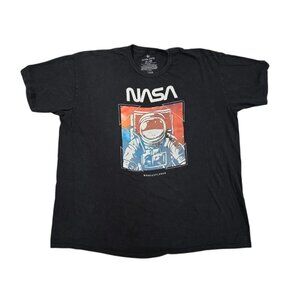 NASA T Shirt Moon Explorer Astronaut Graphic Black Mens 3XL